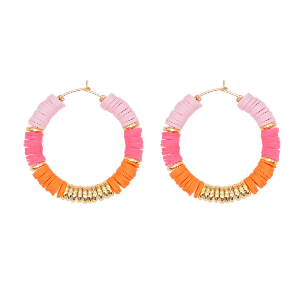 Joyas al por mayor Pendientes de cristal ahumado con ojos bohemios